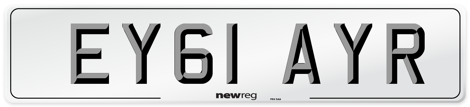 EY61 AYR Number Plate from New Reg